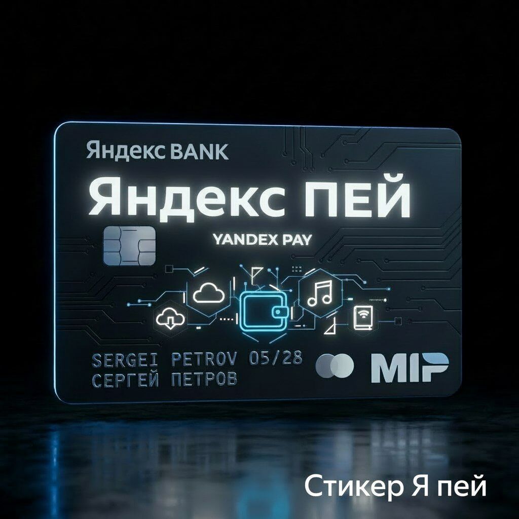 карта стикер Я пей